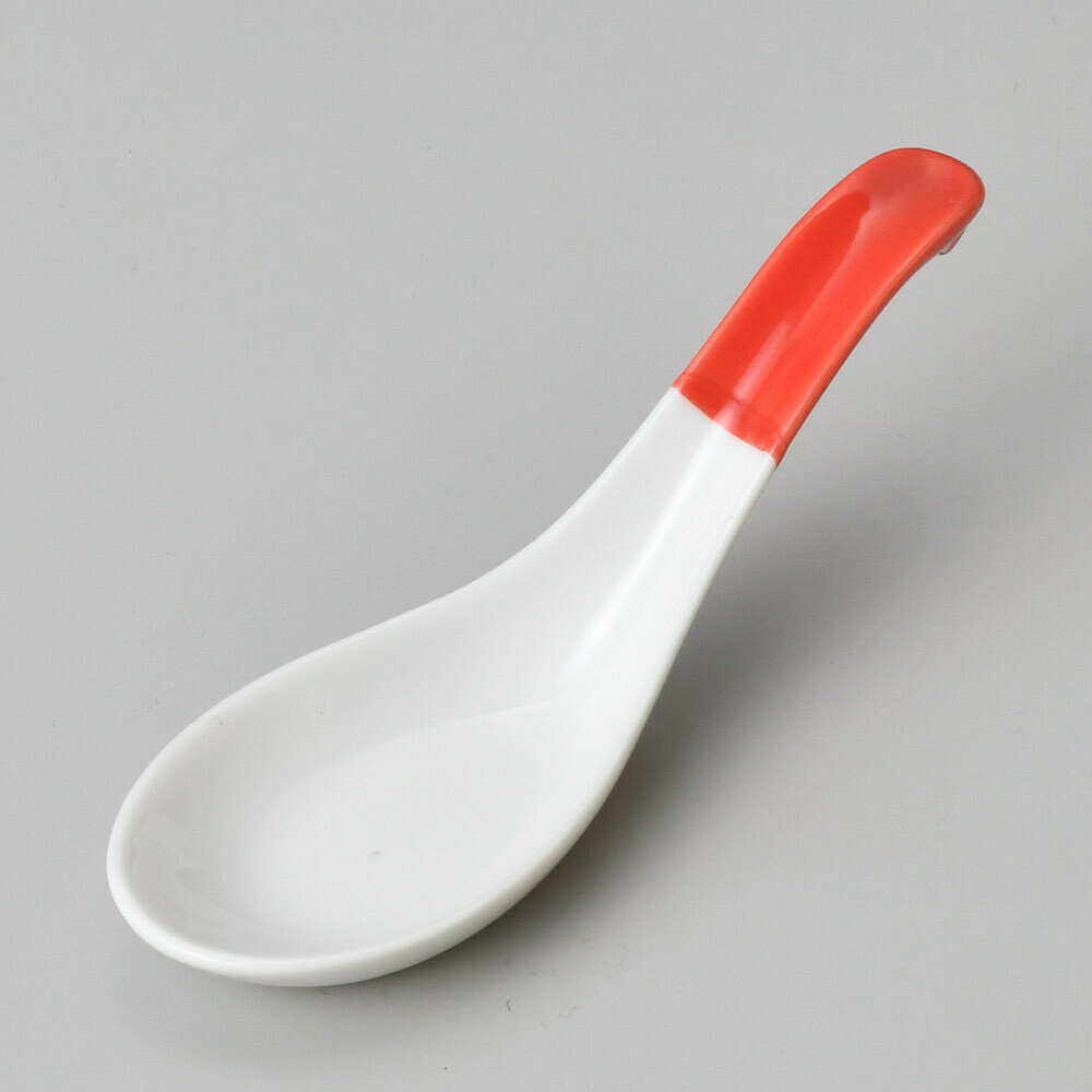 日本美濃燒瓦匙羹(紅)(S) (日本製)