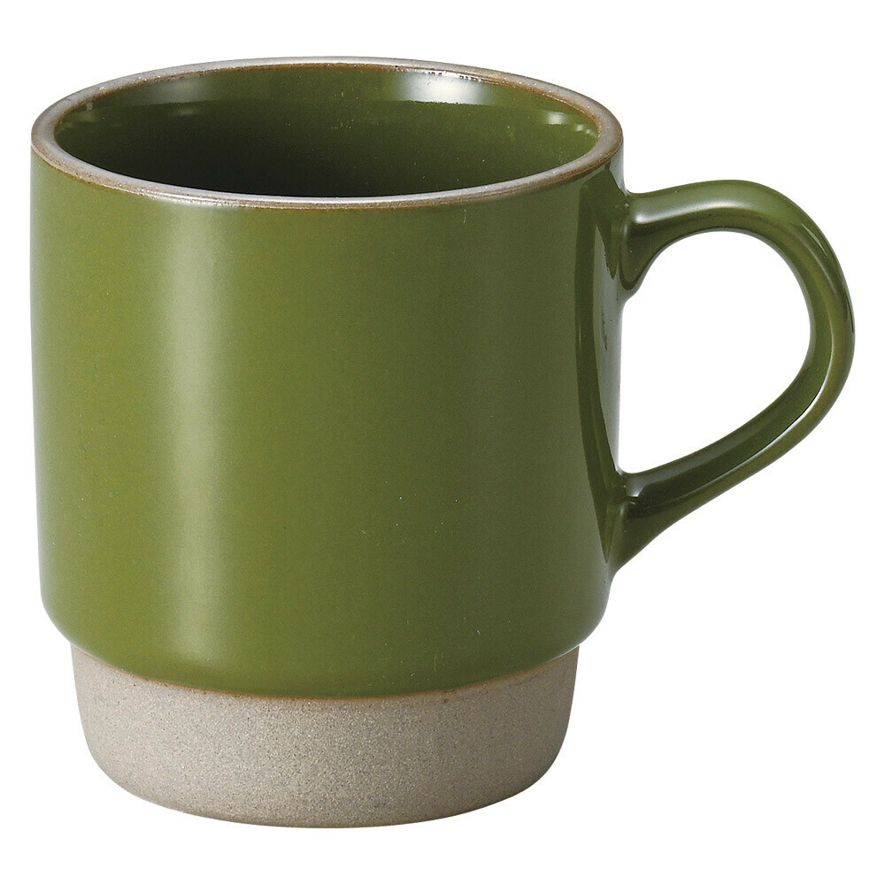 日本美濃燒現代風格馬克杯(綠) (日本製)