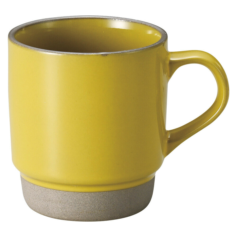 日本美濃燒現代風格馬克杯(黃) (日本製)