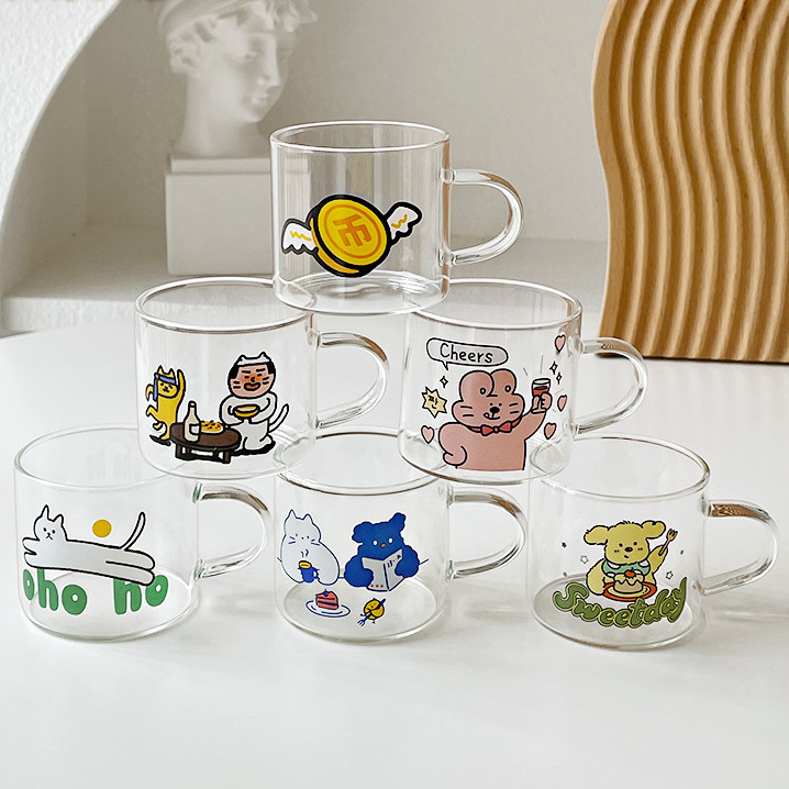 《11405》可愛多款玻璃小酒杯小茶杯/6款/80ml