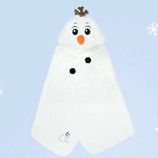 雪寶系列 雪寶 Olaf 連帽造型 披肩 毛毯 可摺疊收納 冰雪奇緣 Frozen -上海迪士尼樂園
