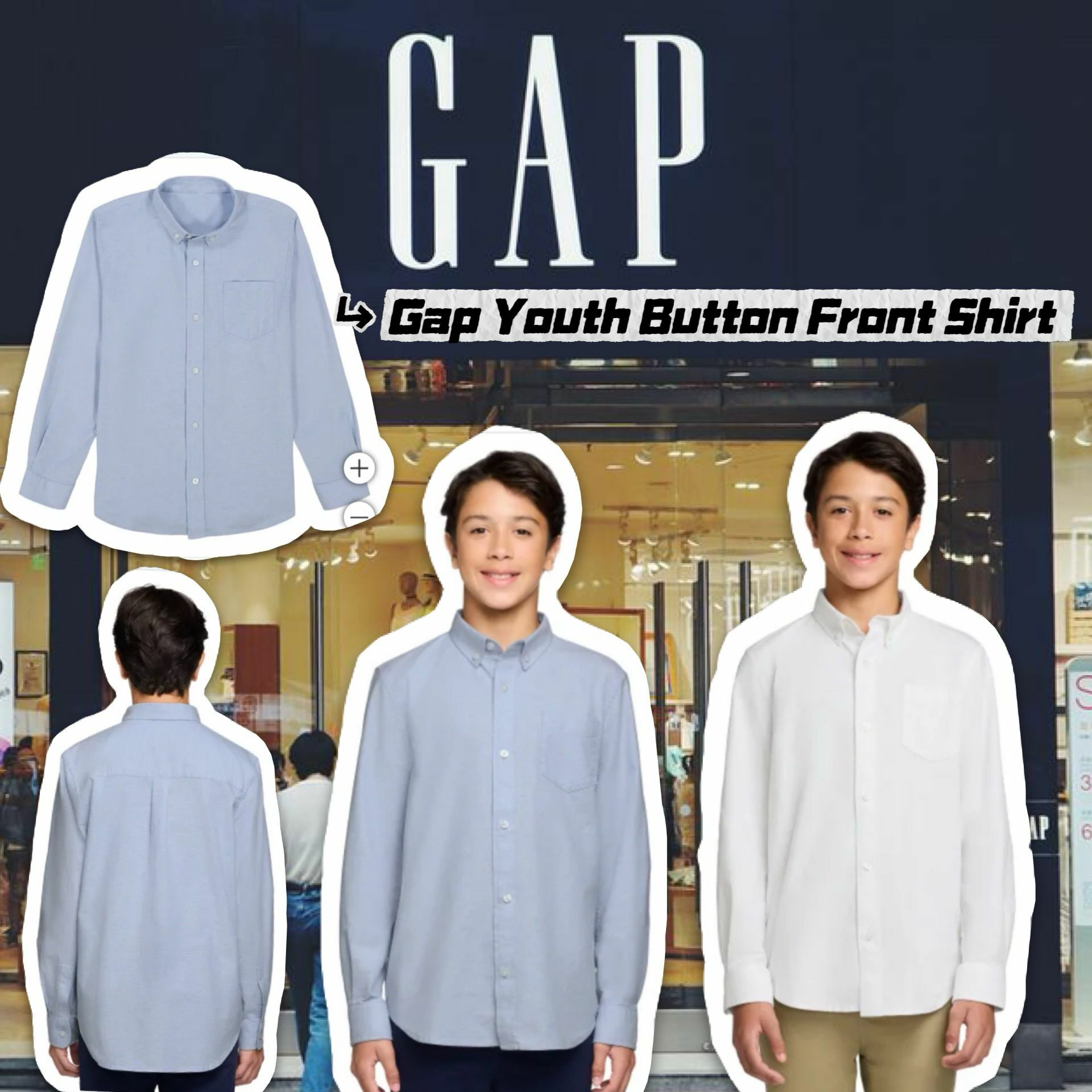 【預購】Gap Button Front G011328 男童襯衫