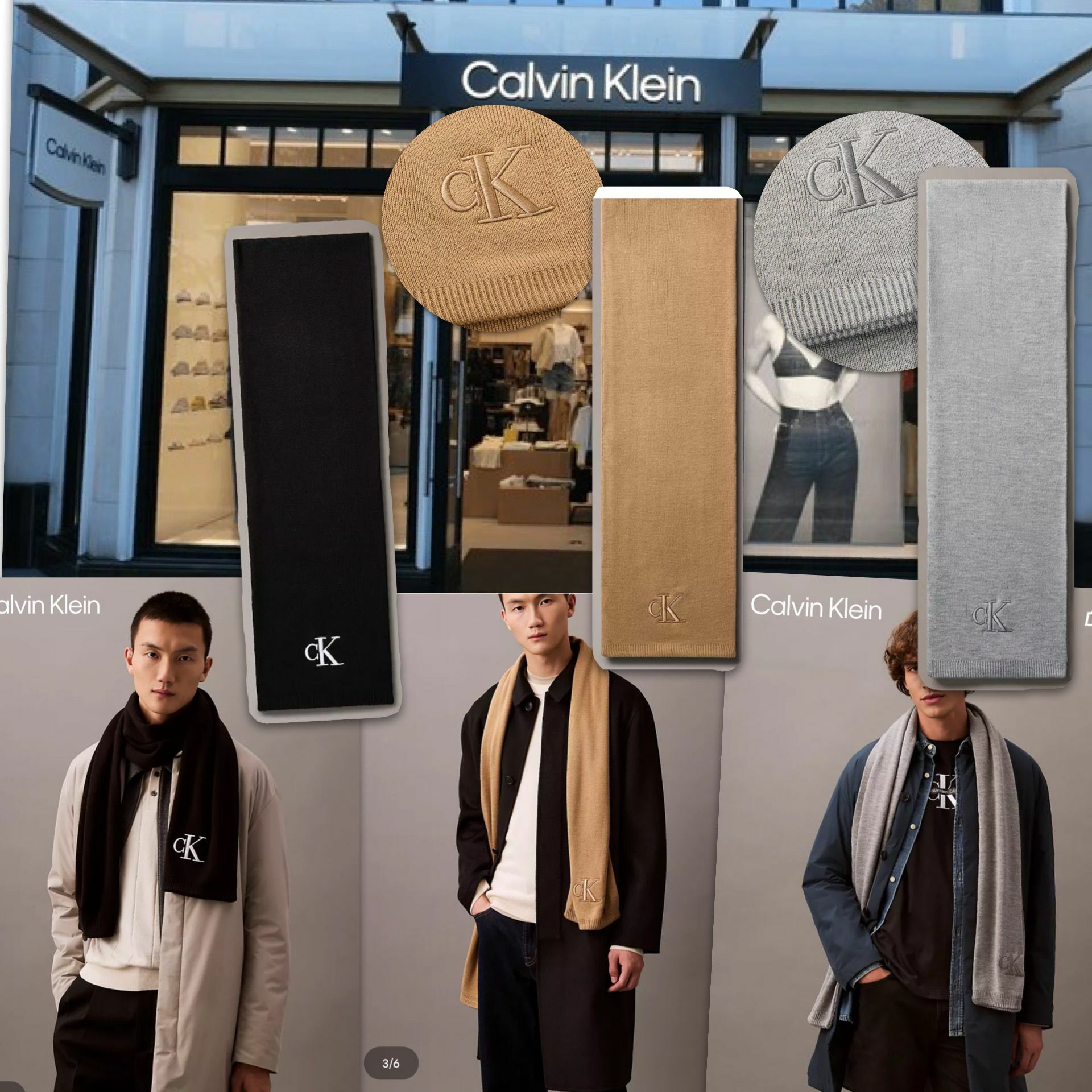 【預購】Calvin Klein G011337 頸巾