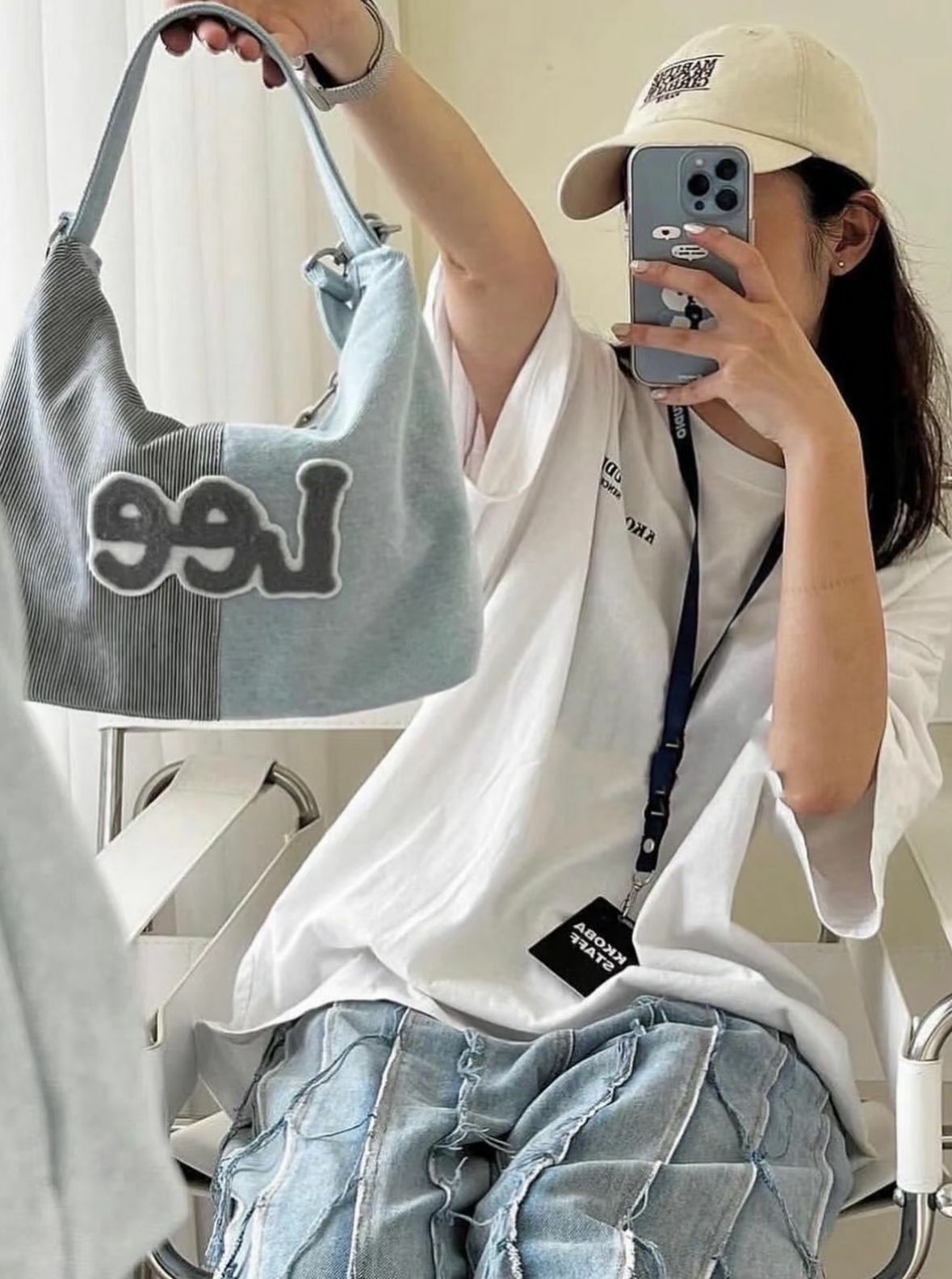 【現貨】LEE G011303 拼色斜咩袋