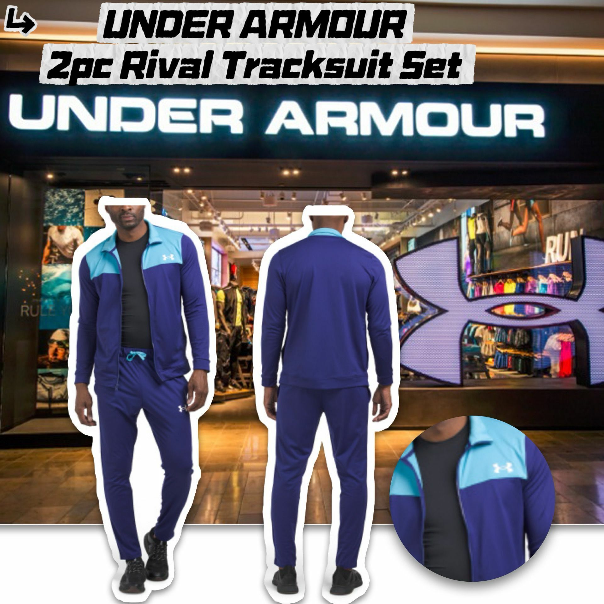【預購】UNDER ARMOUR Rival G011318 男裝運動套裝 2pc