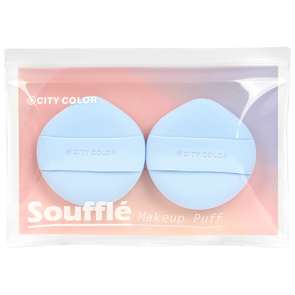 CITYCOLOR舒芙蕾好軟Q氣墊粉撲2入/包(顏色隨機出貨)