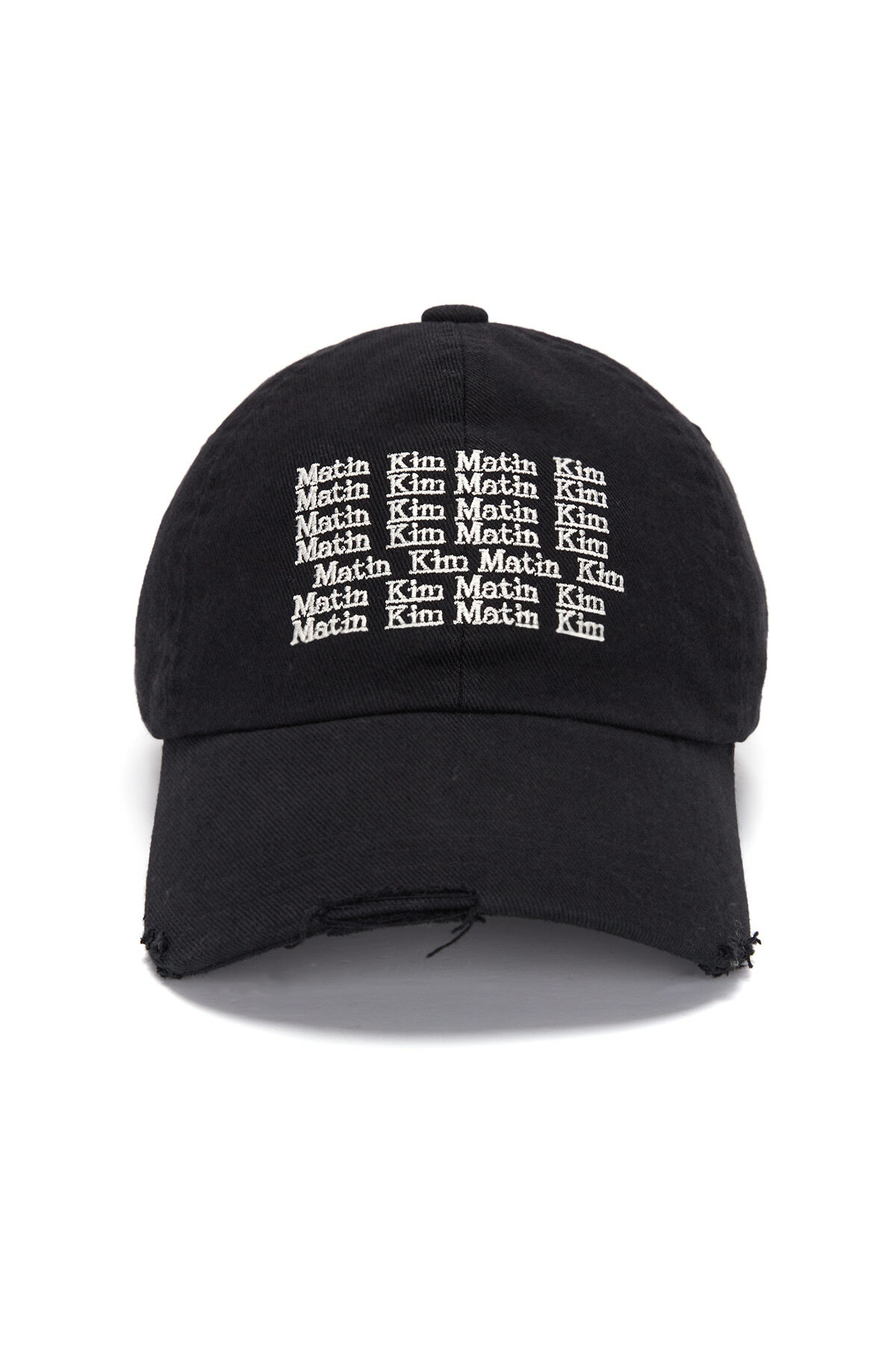 字母水洗棒球帽 黑色
