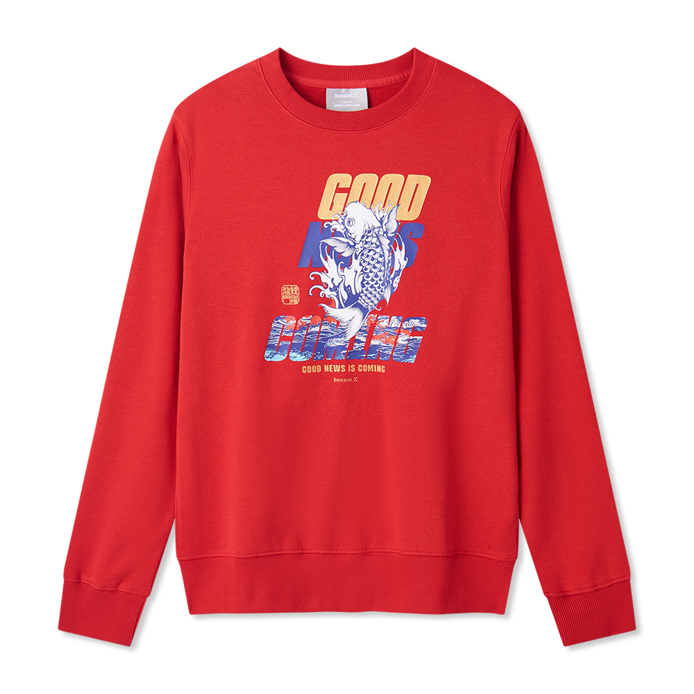 男裝長袖印花上衣