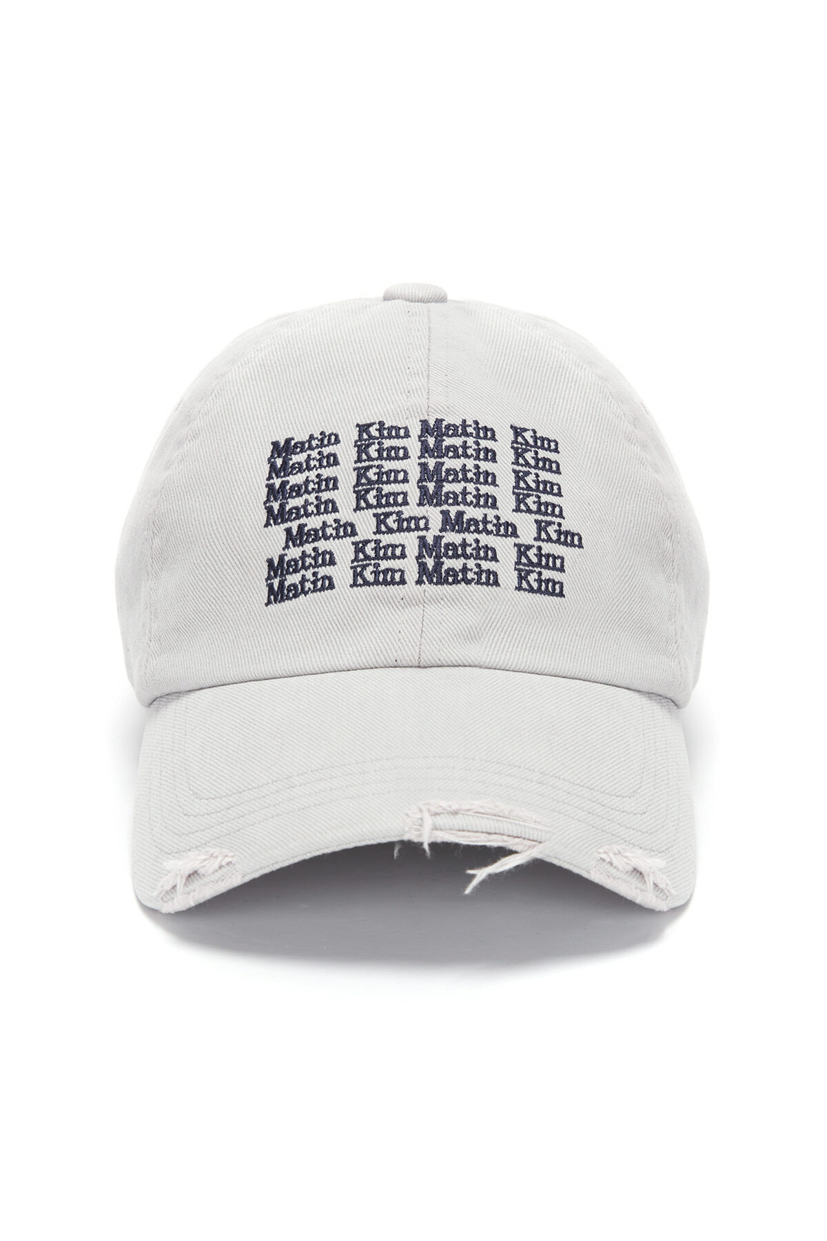 字母水洗棒球帽 淺灰