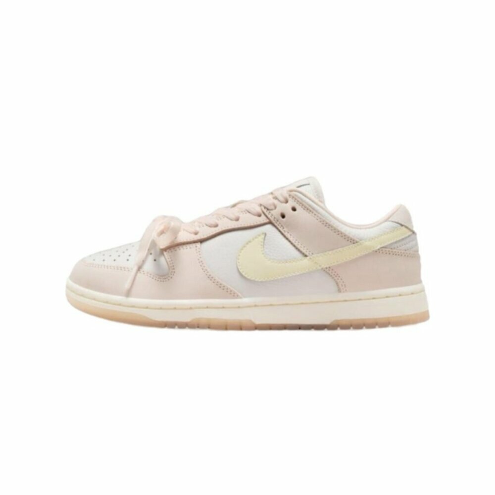 W Nike Dunk Low Premium 淺粉 焦糖底 粉紅黃 麂皮 蝴蝶結 FB7910-601