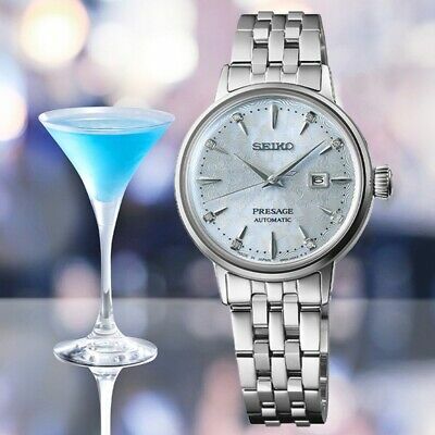 Seiko Presage Cocktail Time 日本製 女士腕錶 SRE007J1 淺藍色錶盤 / SRE009J1 白色錶盤鋼 / SRE010J1 Time Diamond Twist 香檳色錶盤 鑽石扭紋自動女士腕錶