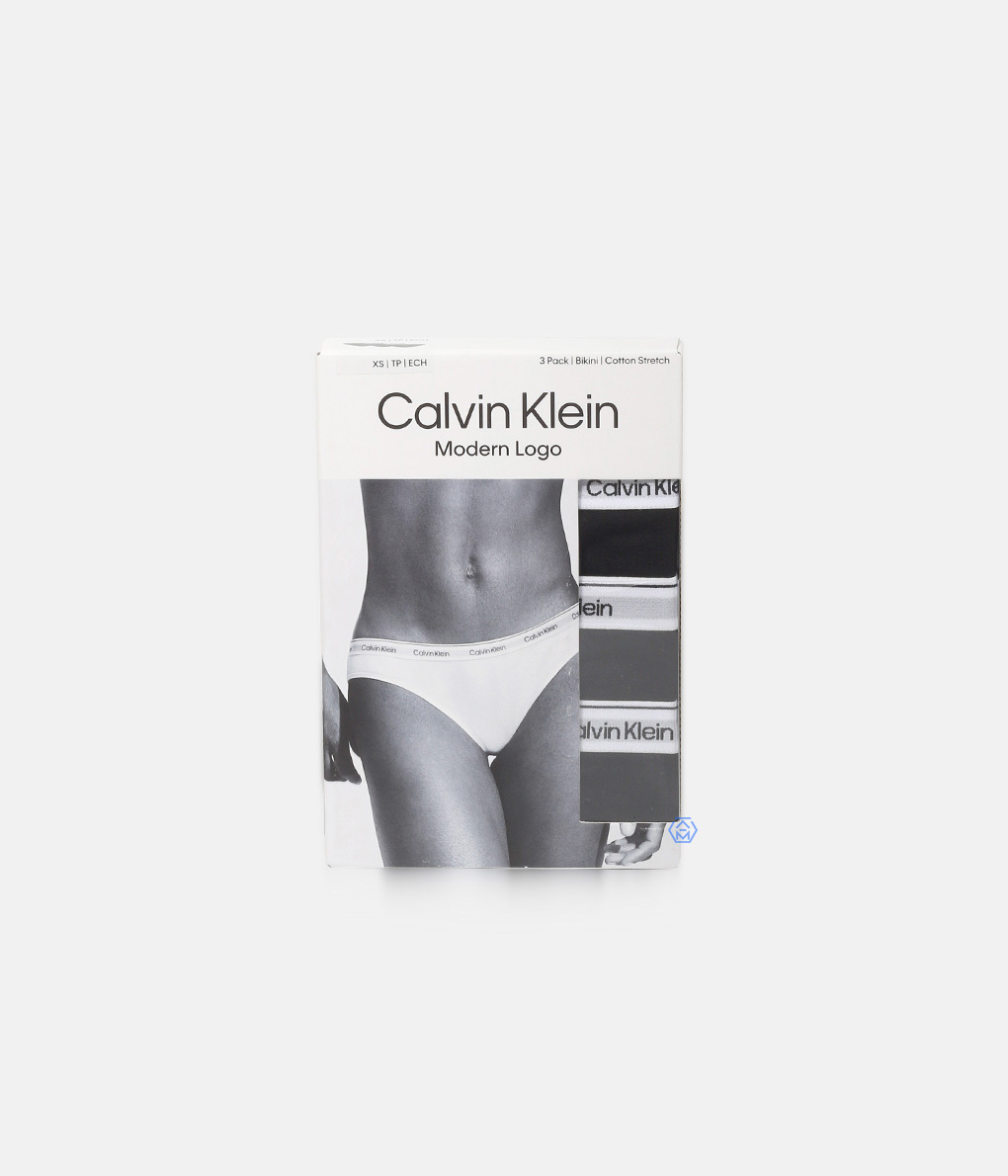 Calvin Klein Modern Logo Bikini Briefs 黑色細帶包臀內褲 (QD5207E-UB1) (3入組)