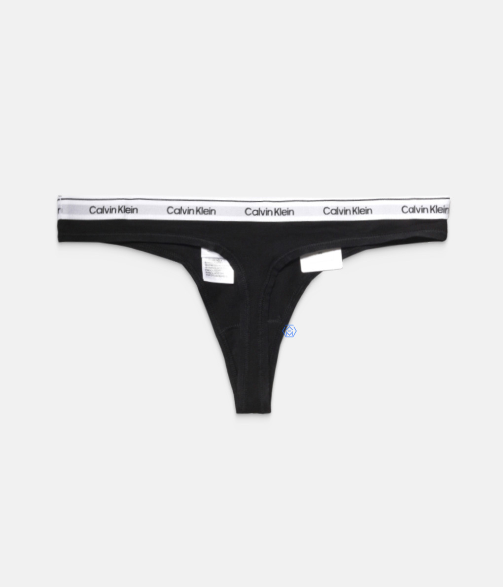 Calvin Klein Modern Logo Thongs 黑色細帶丁字褲 (QD5043E-UB1)