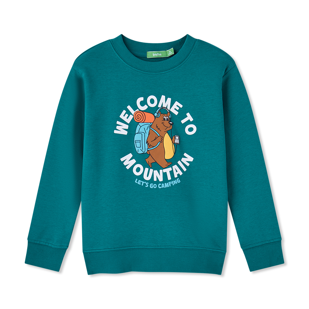 男童長袖印花上衣