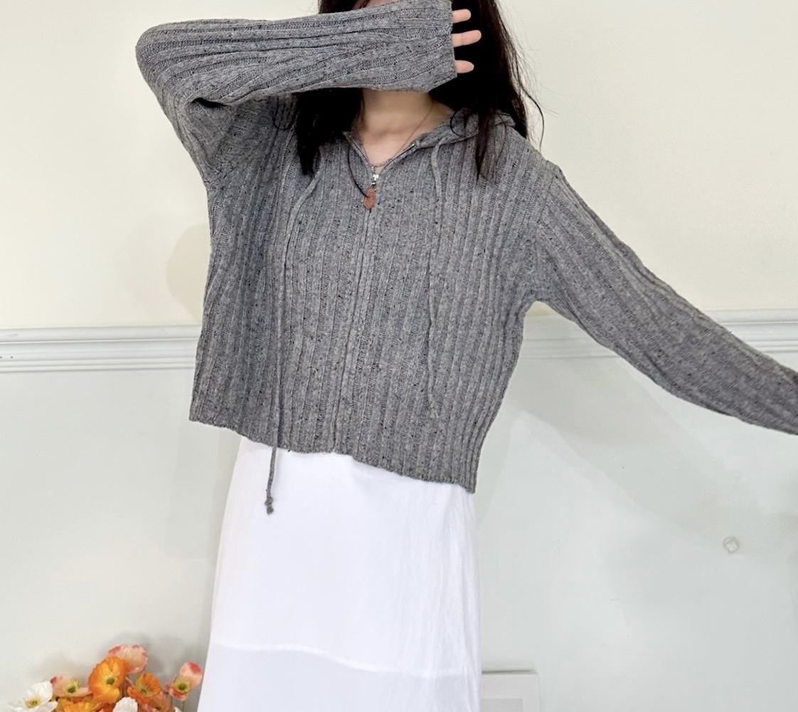 專屬你的溫柔針織連帽外套