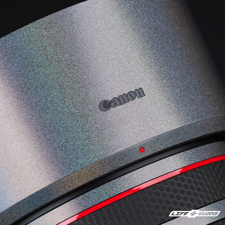 鏡頭蓋貼膜展示圖，LIFE+GUARD 風格鏡頭蓋貼膜展示圖，LIFE+GUARD 綠色砂紋風格