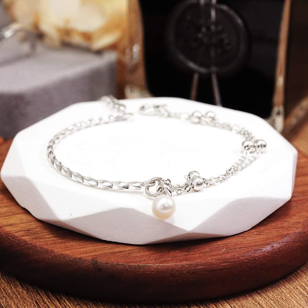 滿天星半半手鍊 珍珠款 925純銀手鍊 女生手鍊