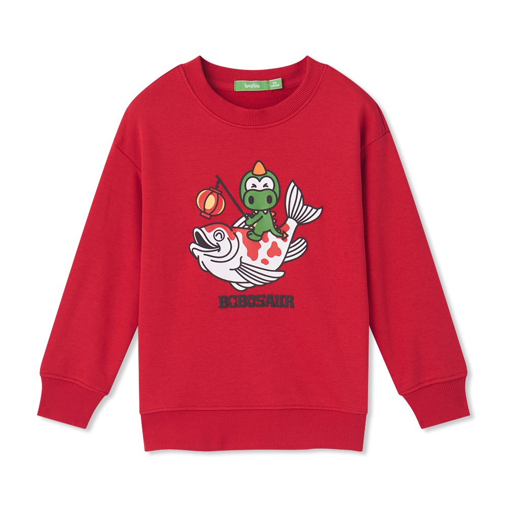 男童長袖印花上衣