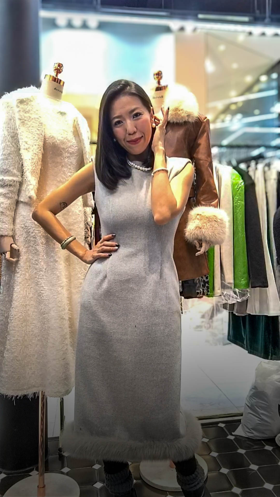 K8523 RM539 ▶️"長"洋裝+下毛毛 (MM穿S)👉S(B:86cm W:70cm H:96cm) M(B:90cm W:74cm H:100cm) L:111cm