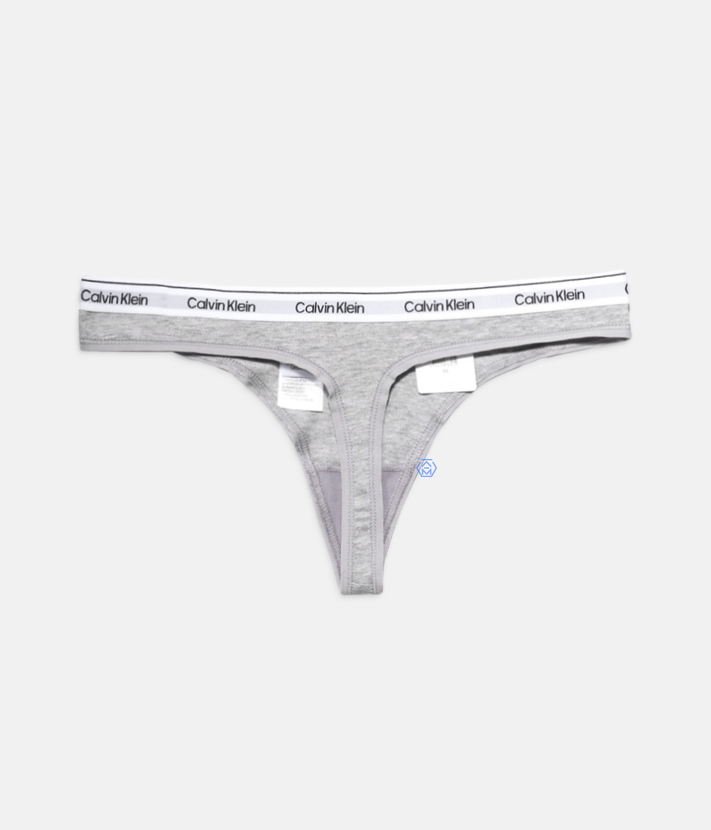 Calvin Klein Modern Logo Thongs 灰色細帶丁字褲 (QD5043E-P7A)
