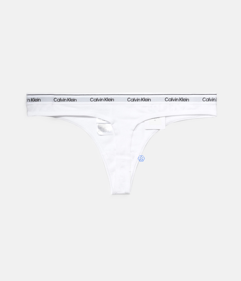 Calvin Klein Modern Logo Thongs 白色細帶丁字褲 (QD5043E-100)