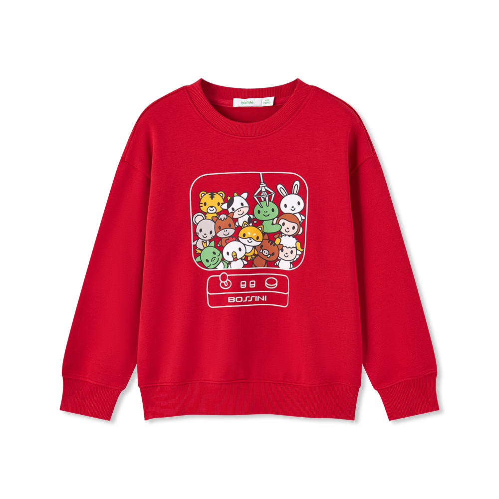 女童長袖印花上衣