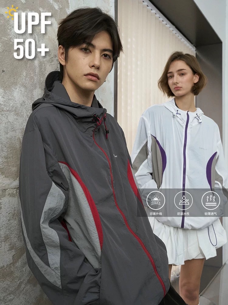 ENshadower隱蔽者 UPF50+回到未來復古拼色防曬衣