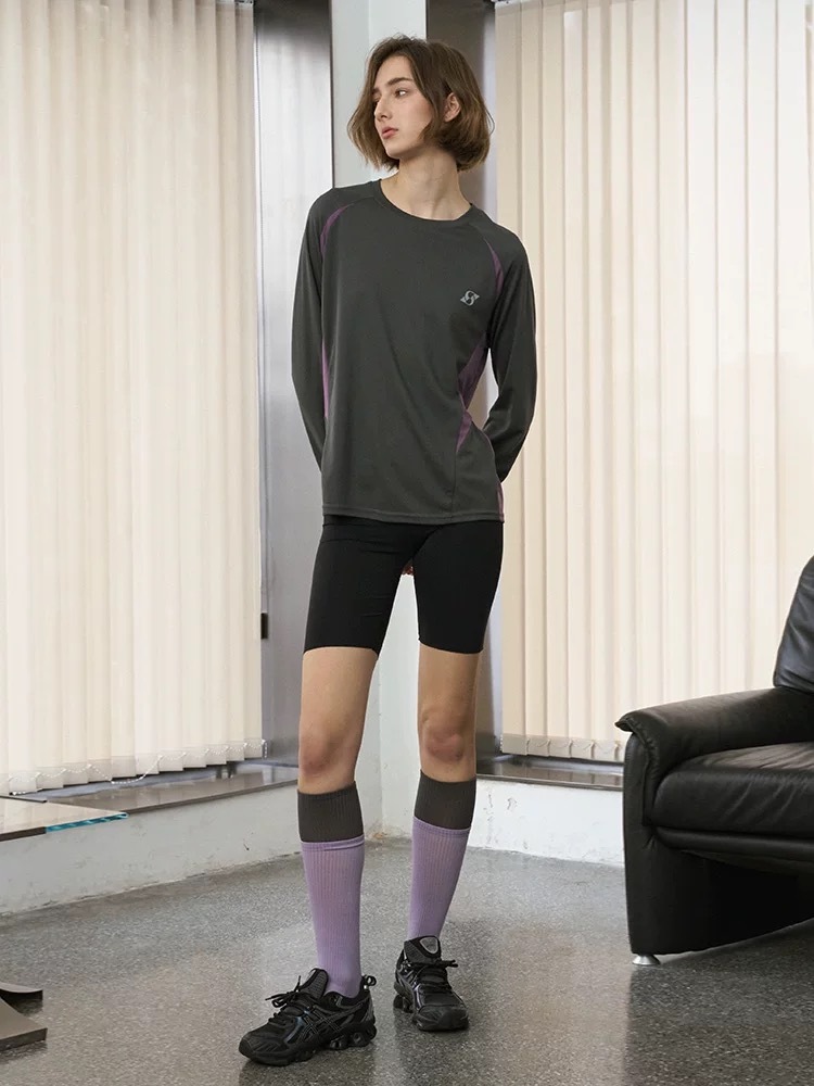 ENshadower隱蔽者 復古運動風COOLMAX吸濕速乾長袖