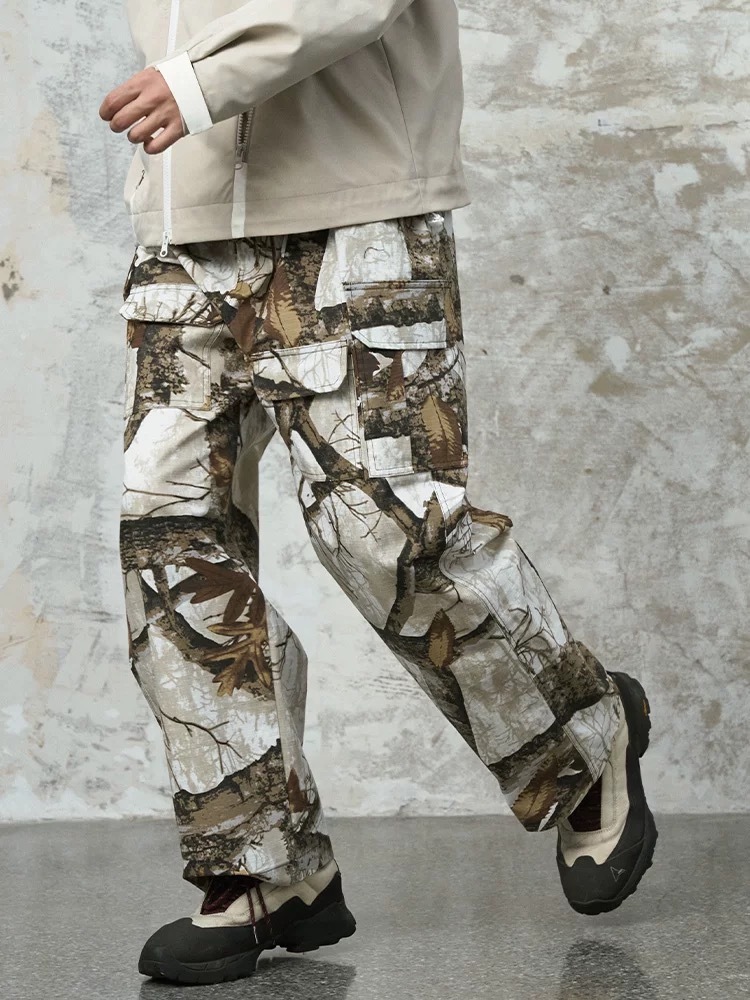 ENshadower隱蔽者 印染工藝樹葉迷彩工裝褲