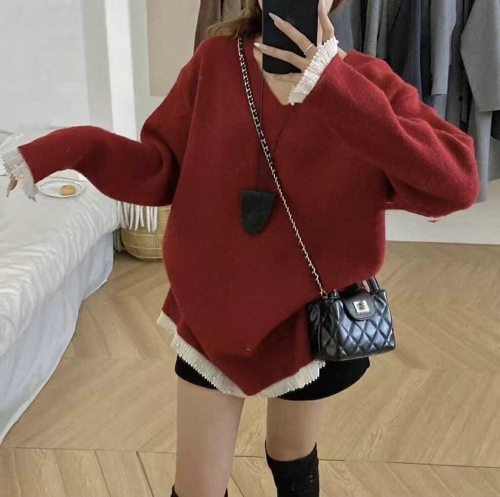 新年優惠 簡約LACE毛冷上身