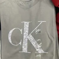 [S] CALVIN KLEIN MENS CLASSIC FIT TEE CK LOGO,GREY, 40BC858-020 (SCK670)