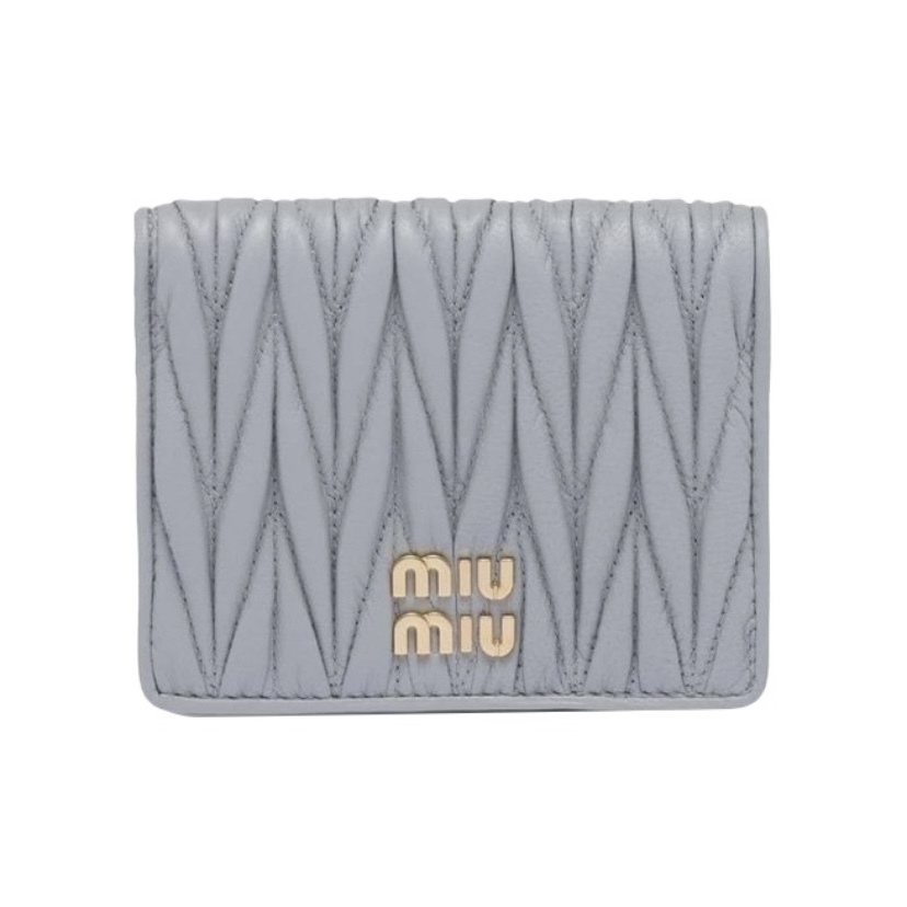 MIU MIU Matelassé納帕軟皮短錢包