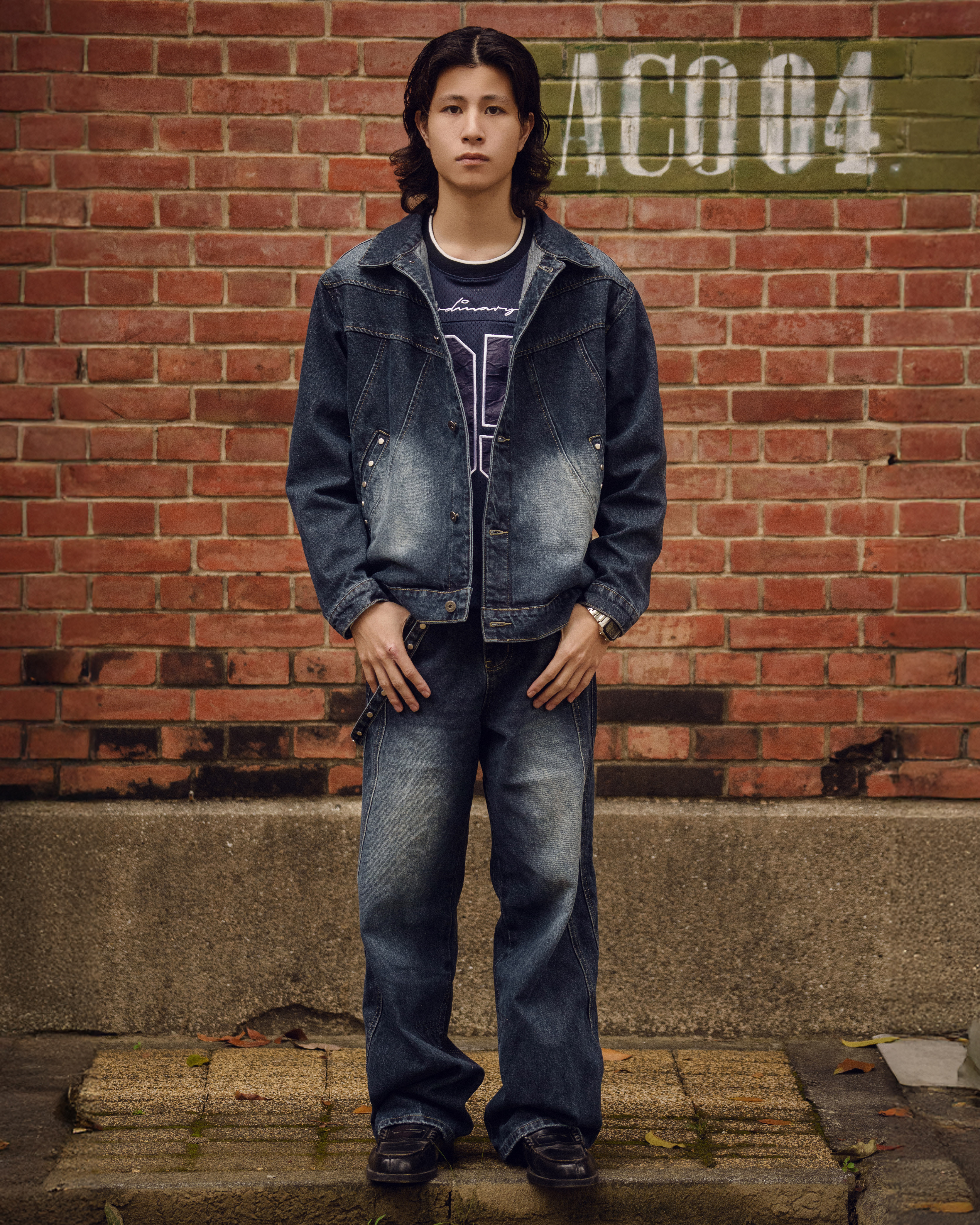 ORDINARY 不規則卯釘牛仔外套