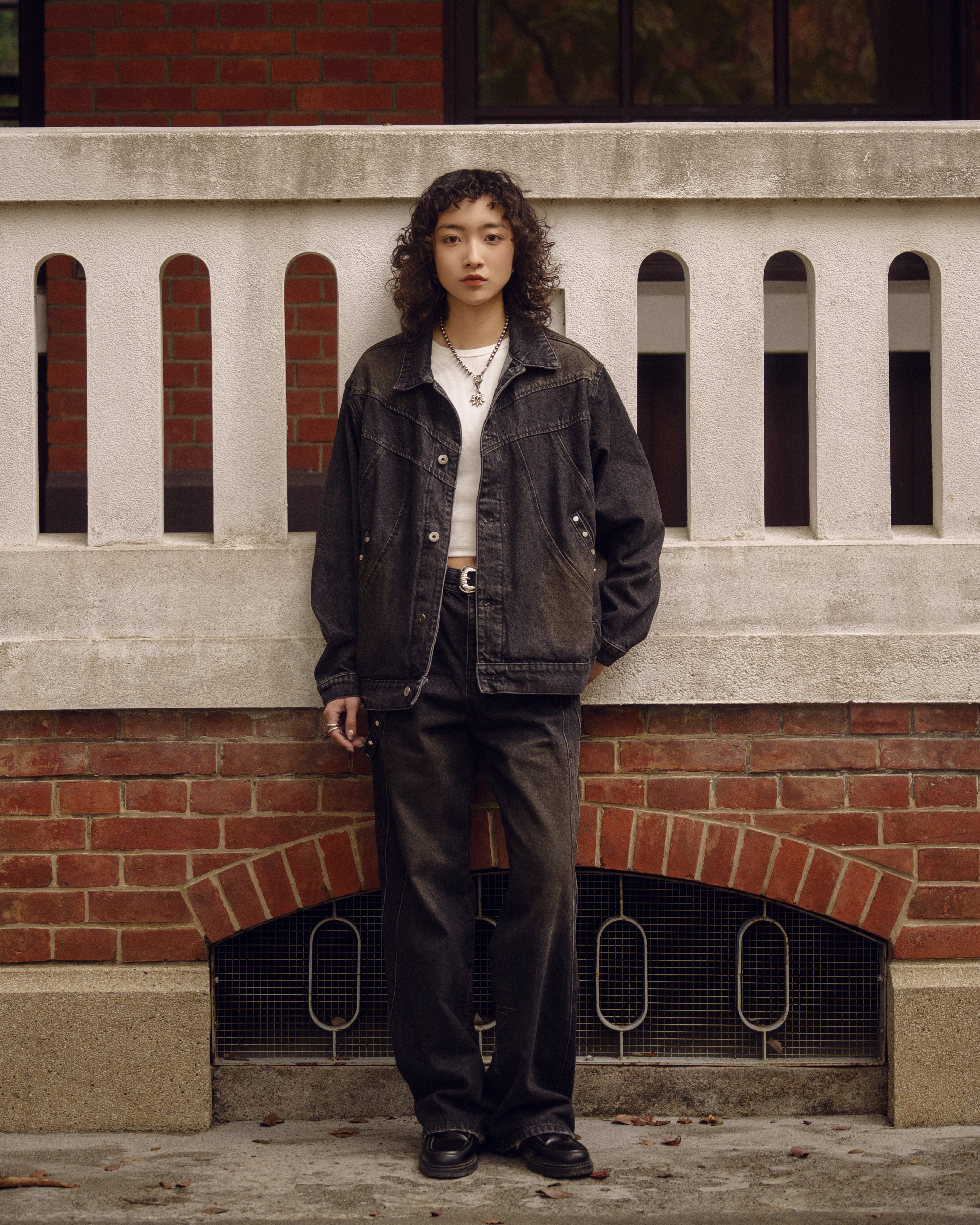 ORDINARY 不規則卯釘牛仔外套