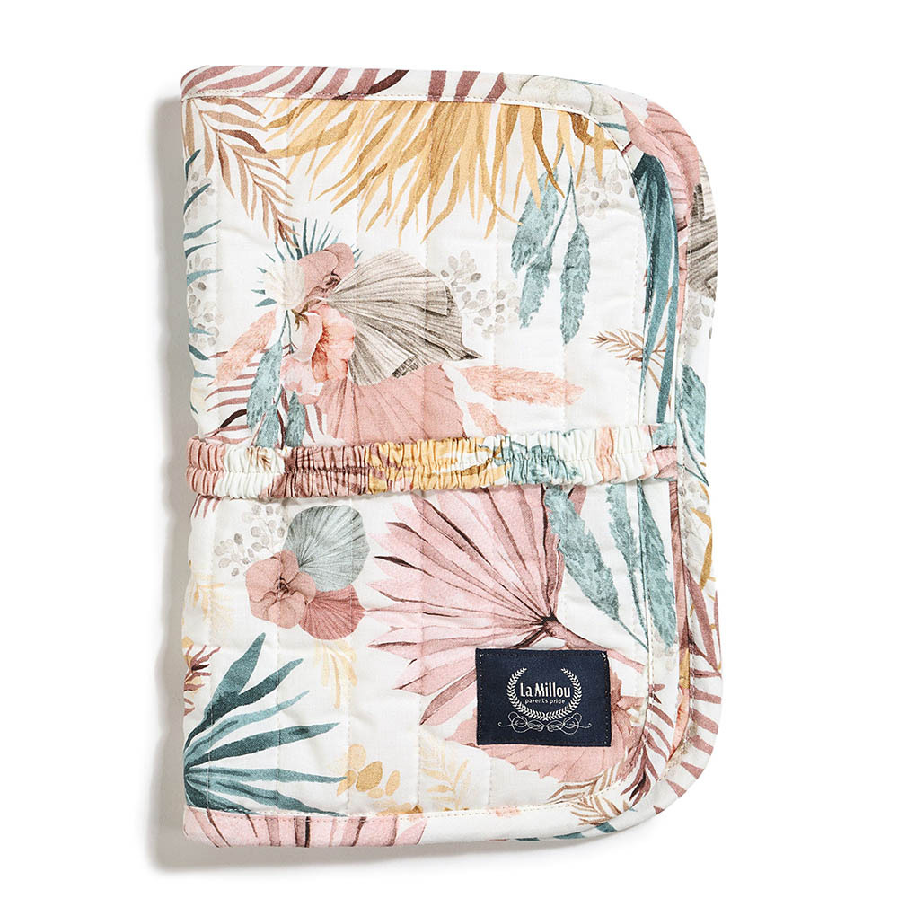 La Millou波蘭 Molette 舒適絨布 ‧ 旅行收納掛袋｜棕櫚美妍花-outlet專屬