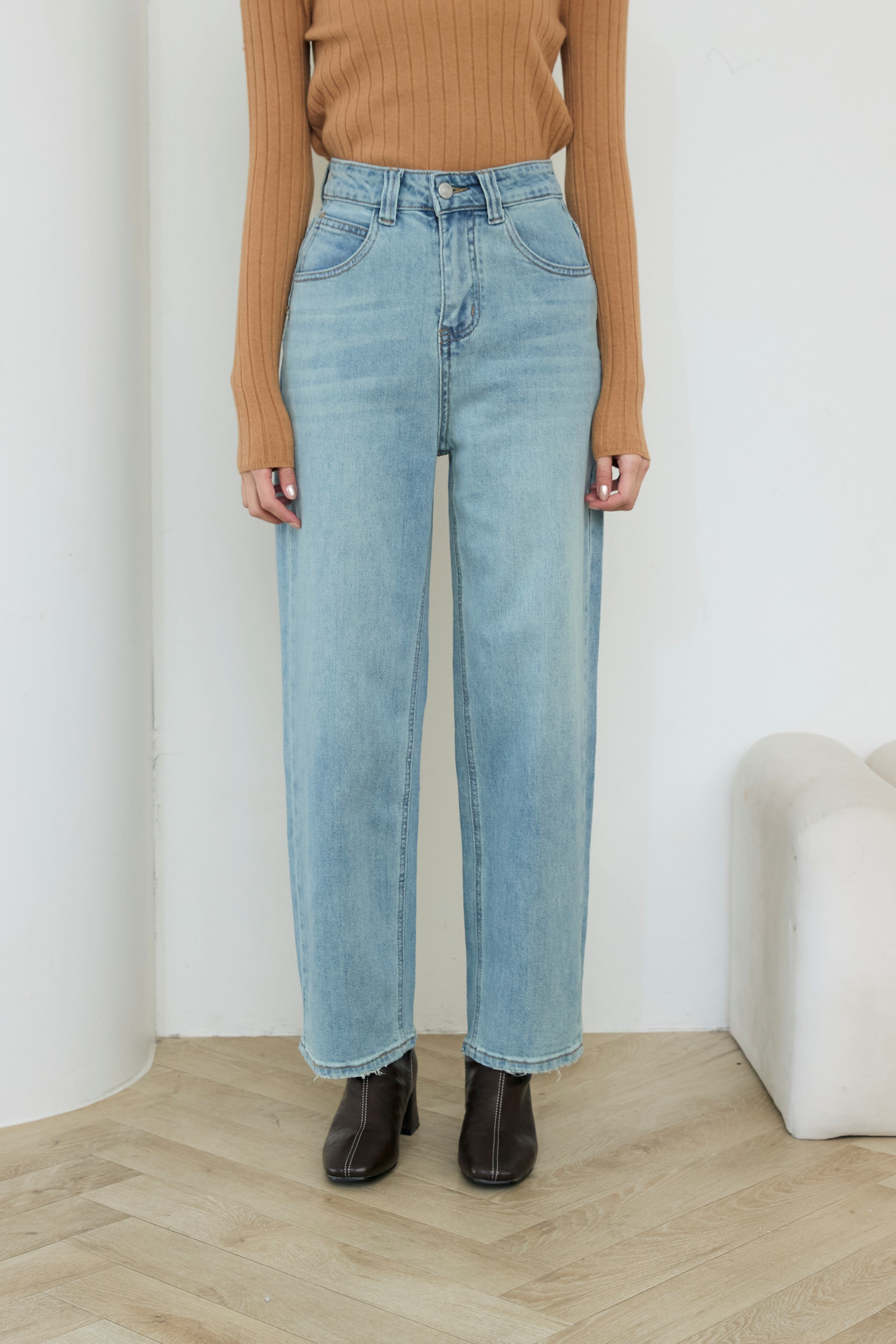 顯瘦修身哈倫牛仔褲