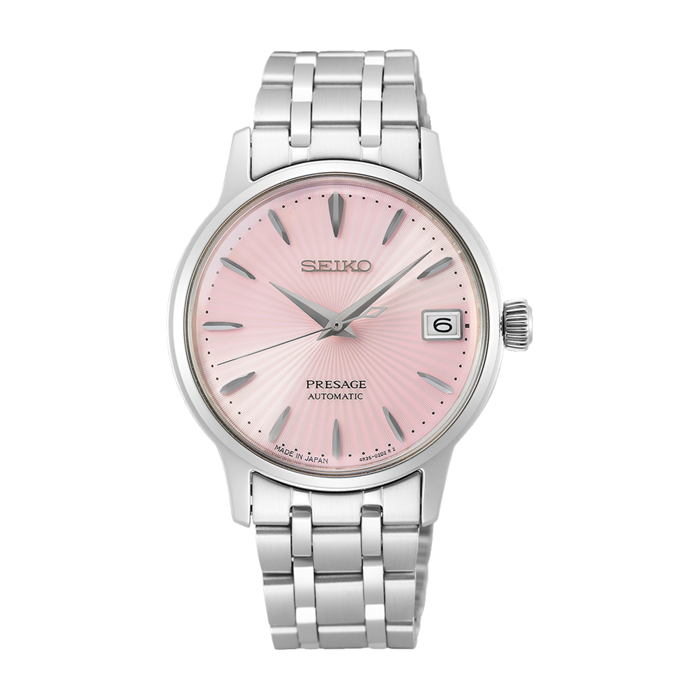 Seiko 精工 Presage SRP839J1 SRP839 Pink Dial Stainless Steel 34 mm Automatic Ladies Watch 粉紅色錶盤不鏽鋼 34mm 自動女士手錶