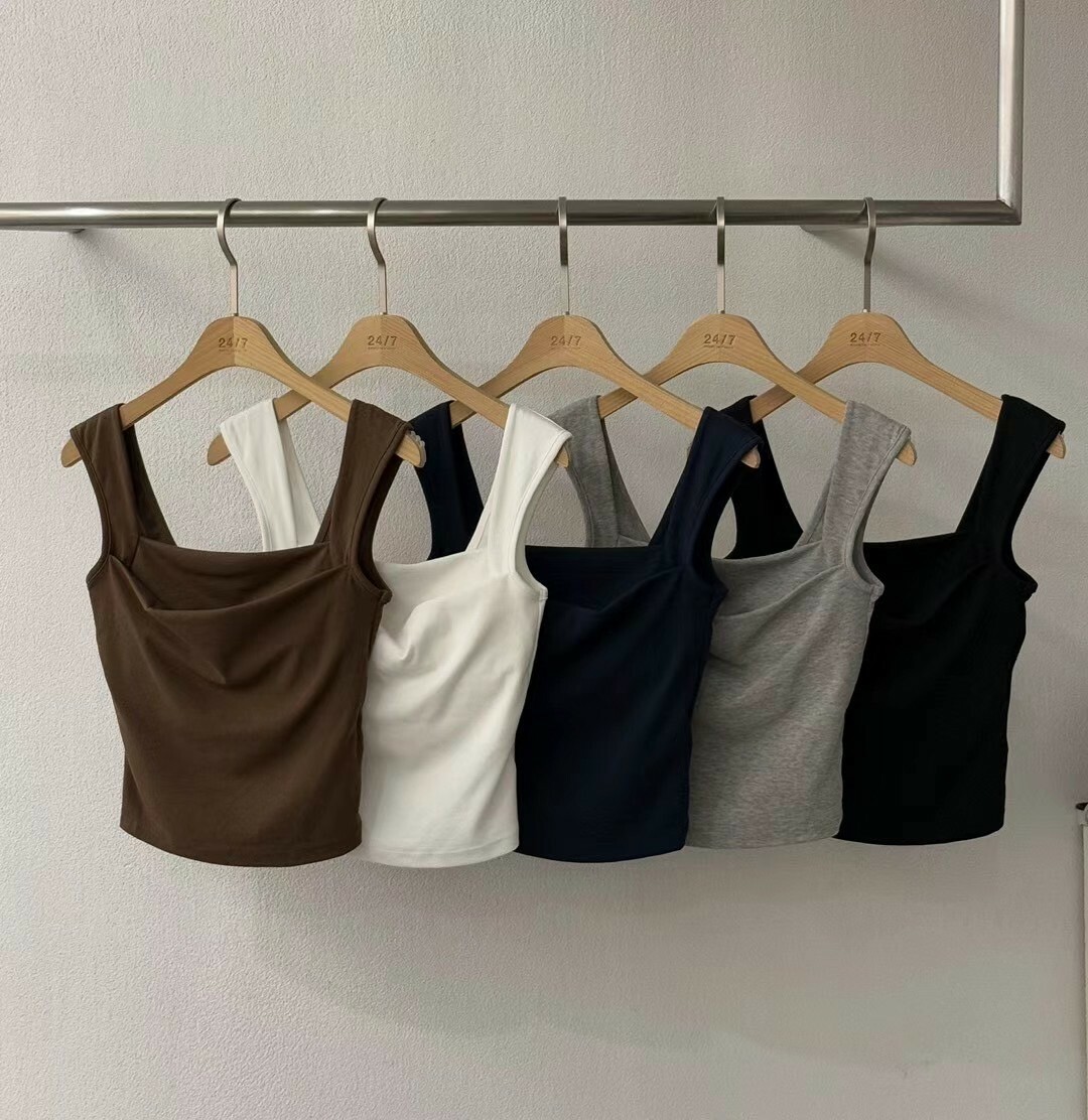 雙層平口bra襯墊背心