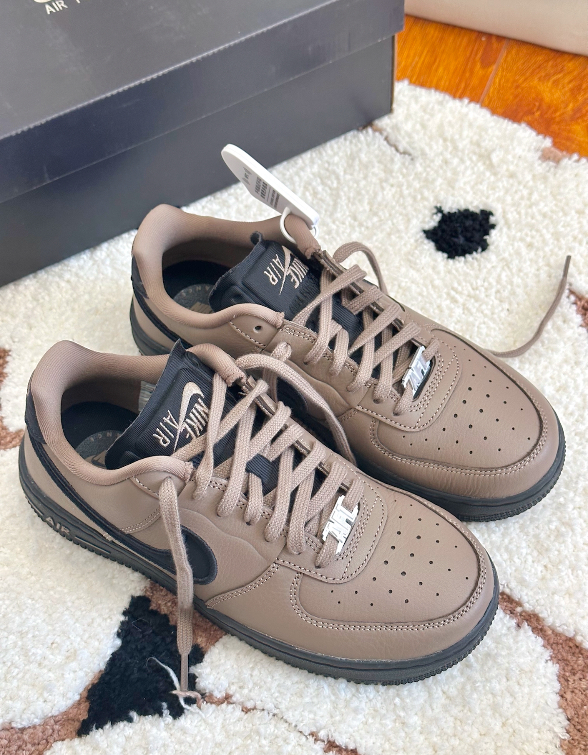 Nike Air Force 1 Dance 咖啡棕 咖啡色 摩卡 皮革 簍空勾 街舞 女款 FJ7409-200/預購