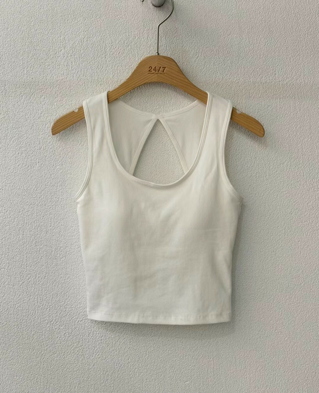 後背水滴挖背bra襯墊背心