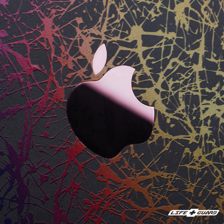 潑墨彩黑貼膜質感特寫，LIFE+GUARD 設計風格