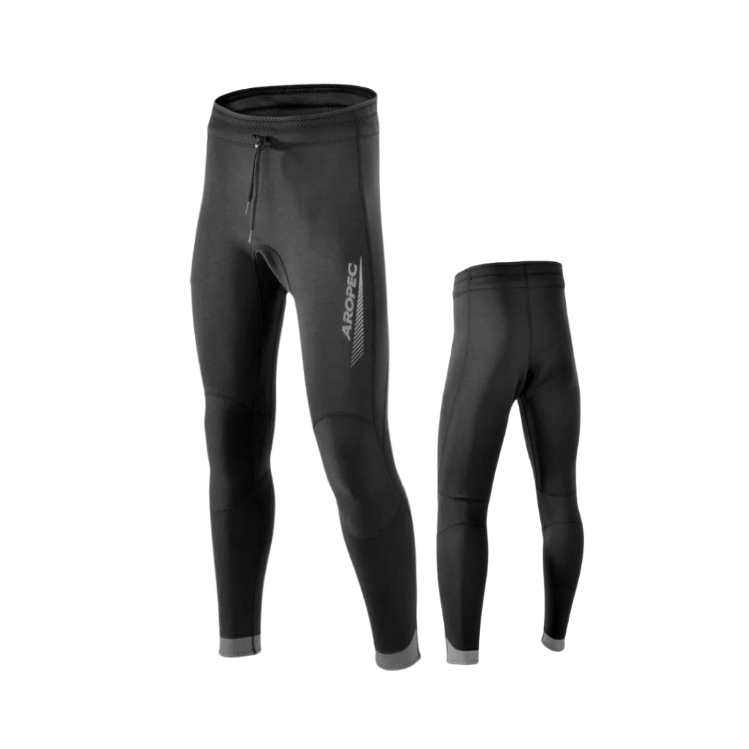 AROPEC 男款 2MM 單邊口袋 黑深灰 防寒長褲