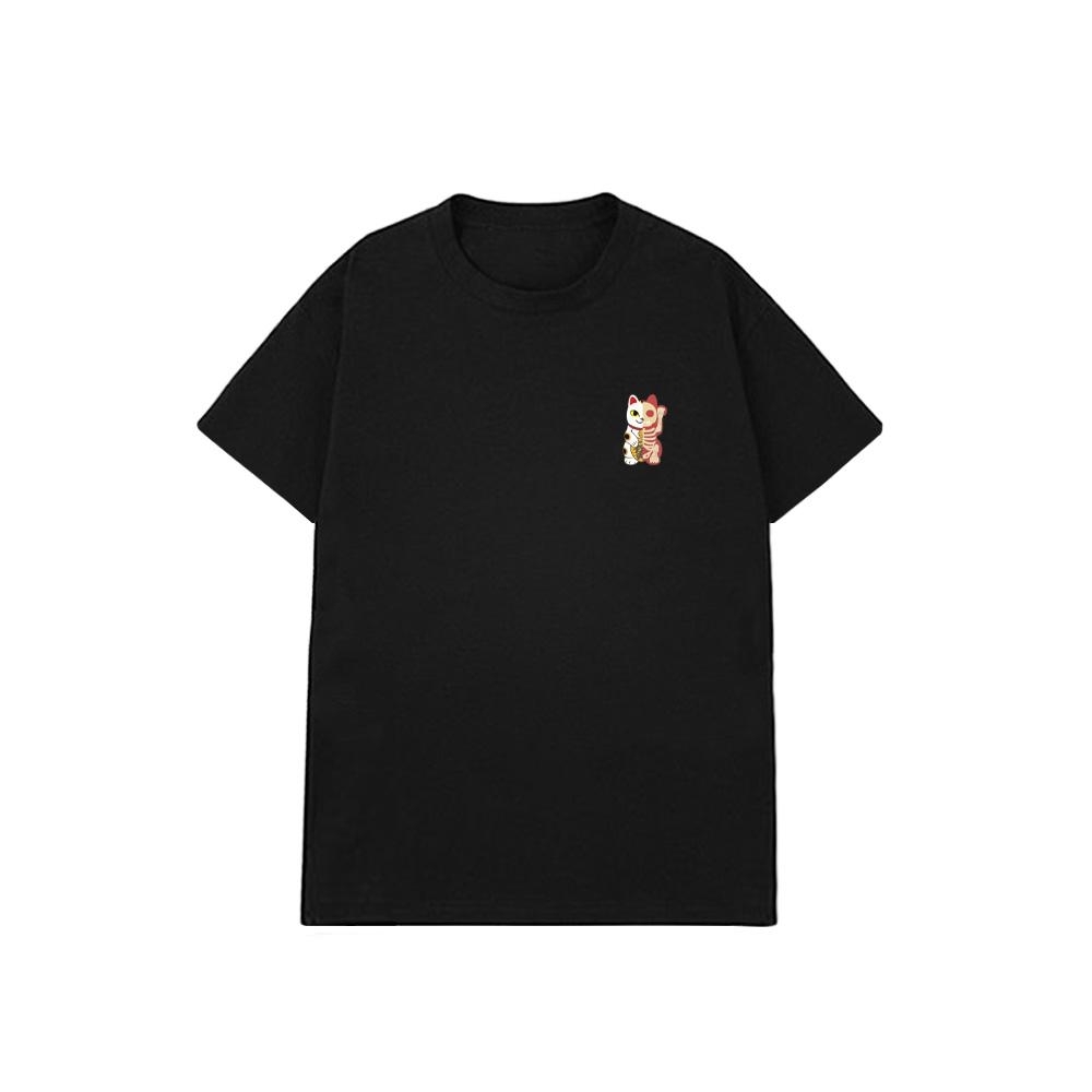 XCTRL 半剖招財貓短T-黑