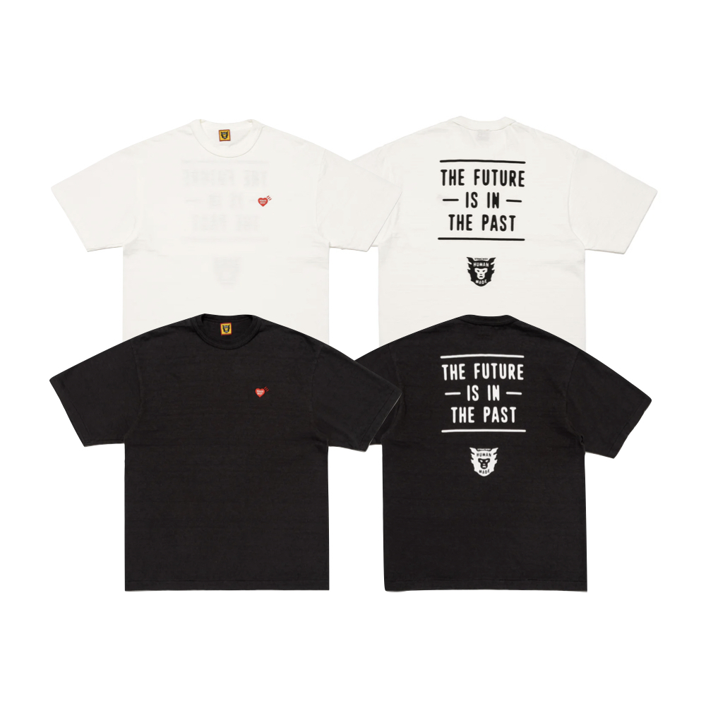 Human Made Heart Badge Tee 愛心刺繡 背後文字 白/黑