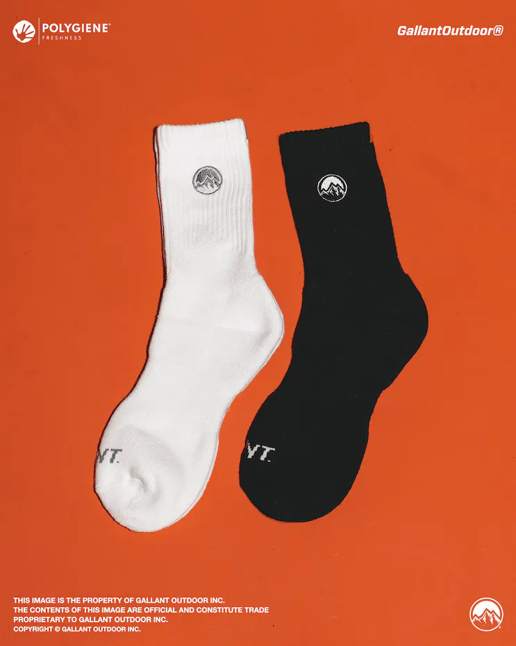 【Gallant】Polygiene® Coolmax® Crew Socks