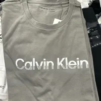 [S] CALVIN KLEIN MENS CLASSIC LOGO FIT TEE,GREY, 4R8057S-020 (SCK674)