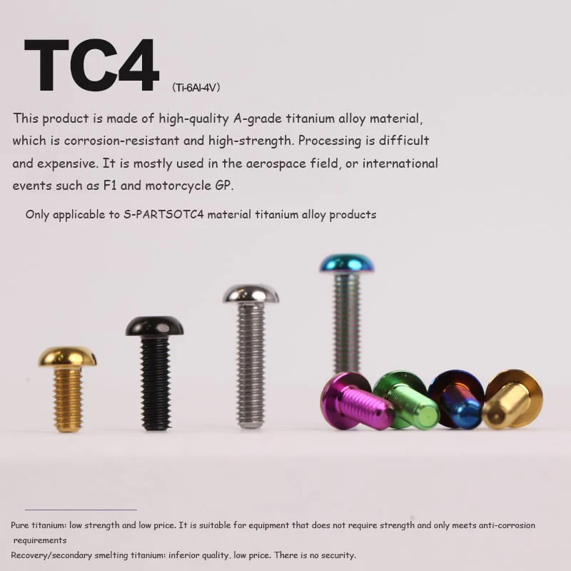 S-Parts A2 M4 Umbrella Head Titanium Alloy Screw for Headset