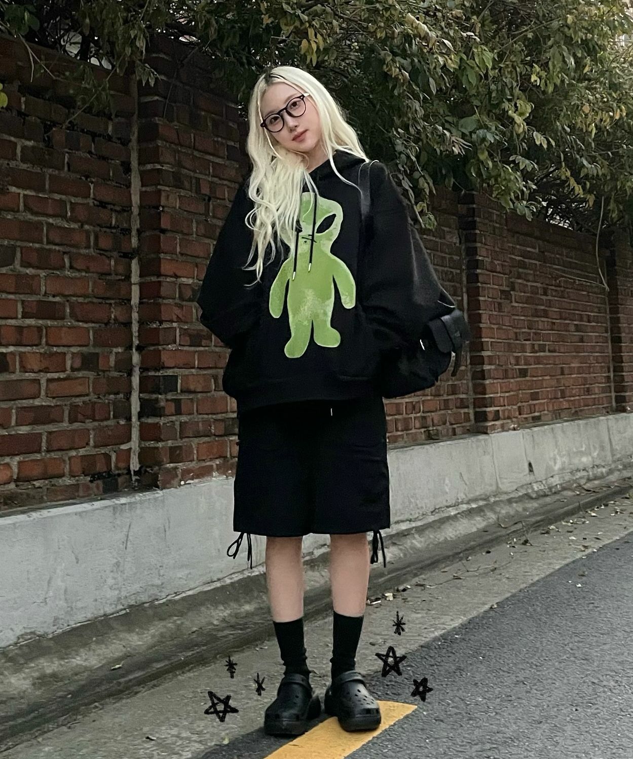 ★送料・関税込★HOODHOOD★ Alien Graphic Overfit Hood★ MUSINSA | HOODHOOD Alien Graphic Oversized fit Short-sleeved
