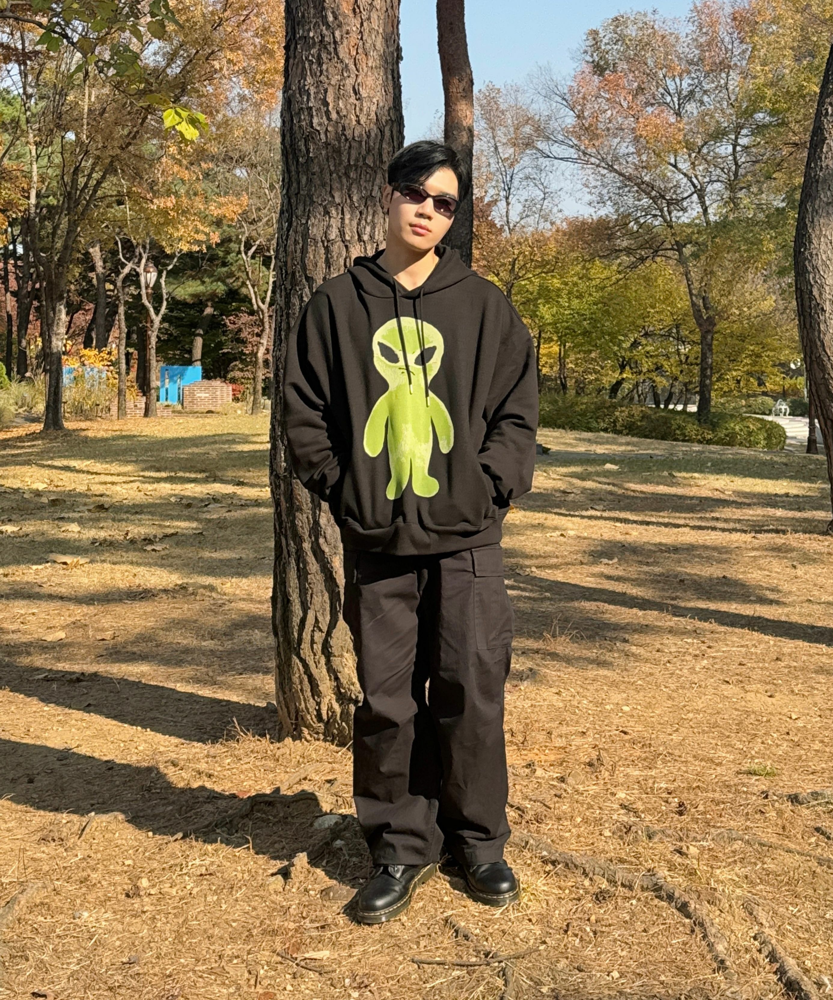 HOODHOOD Alien Graphic Overfit Hood