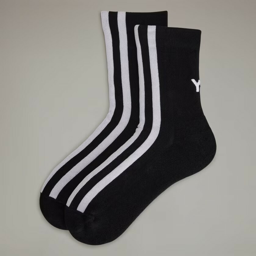 【 Y-3 STRP SOCK 長襪 - 黑 】